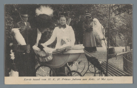 First visit of H.K.H. princess Juliana to Artis. 28 May 1910, A.J.W. de Veer, 1910 Canvas Print