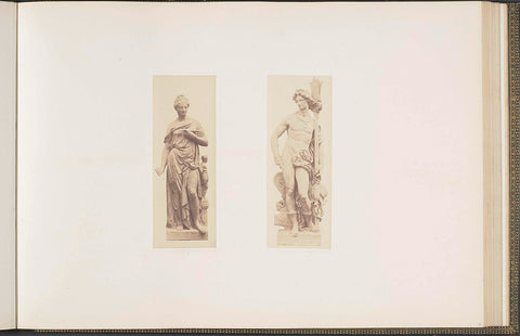 Plaster models for sculptures at the Palais du Louvre: on the left 