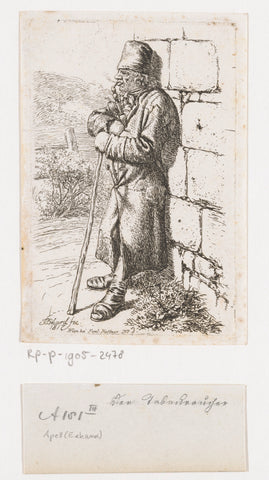 Rokende man, Johann Christoph Erhard, 1817 Canvas Print