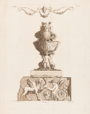 Vase with women, Laurent Guyot, 1788 Canvas Print