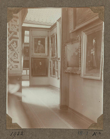 Connecting corridor with paintings in 1922, 1922 Canvas Print