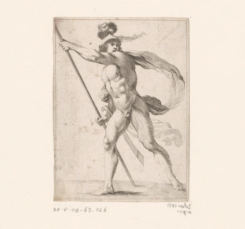 Mars, anonymous, Sébastien Leclerc (I) (copy after), 1647 - 1714 Canvas Print