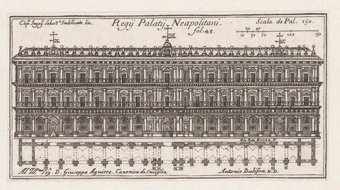 Royal Palace of Naples, anonymous, 1659 - 1707 Canvas Print