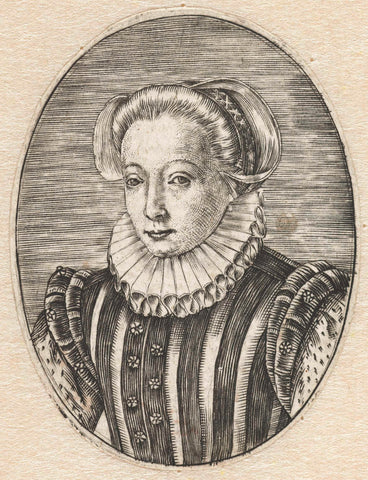 Portret van Josina Hamels, Hendrick Goltzius, 1580 Canvas Print