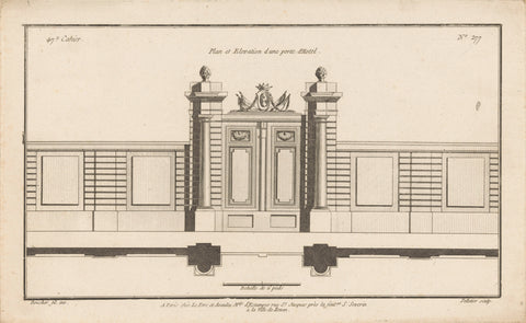 Gate with coat of arms, Jean Pelletier, 1772 - 1779 Canvas Print