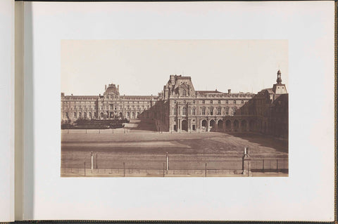 Cour Napoléon seen from the Tuileries, Édouard Denis Baldus, 1857 Canvas Print