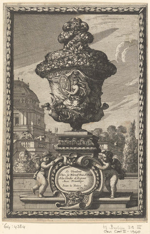 Titelblad: vazen, Jean Lepautre, 1648 - 1655 Canvas Print