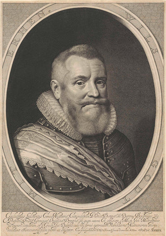 Portrait of William Louis, Count of Nassau-Dillenburg, Willem Jacobsz. Delff, 1633 Canvas Print