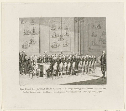 William V addressed at the meeting of the States of Zeeland, 1786, Mathias de Sallieth, 1787 Canvas Print