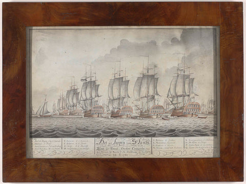 The Sailing of the Dutch Fleet from Texel (19 July 1781), J. Weuyster, 1783 Canvas Print