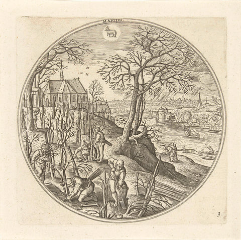 March, Adriaen Collaert, 1578 - 1582 Canvas Print