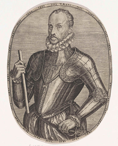 Portrait of William I, Prince of Orange, Johannes Wierix (attributed to), 1576 - 1580 Canvas Print