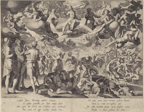 Last Judgment, Willem Isaacsz. of Swanenburg, 1606 Canvas Print