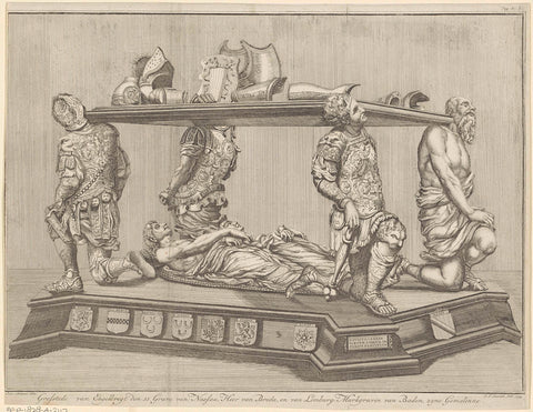 Tomb monument for Engelbrecht II, count of Nassau-Dillenburg-Breda, 1504, B.F. Immink, 1744 Canvas Print