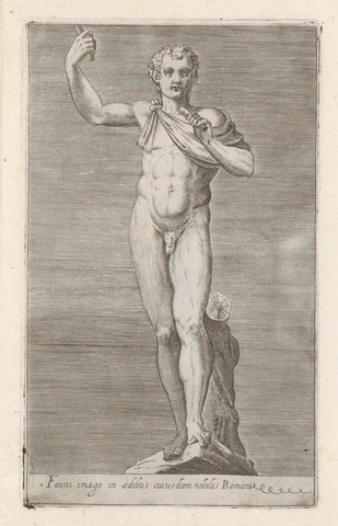 Sculpture of a Faun, anonymous, 1584 Canvas Print