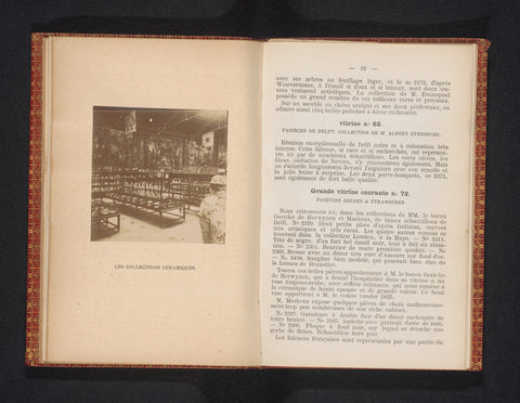 View of a collection of ceramics at the retrospective exhibition of industrial art in Brussels in 1888, anonymous, 1888 Canvas Print