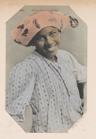 Surinamese girl, Eugen Klein, 1900 - 1910 Canvas Print