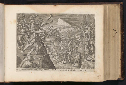 Gideon overtakes the Midjanites, anonymous, Maerten de Vos, 1646 Canvas Print