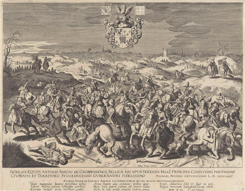 Battle of Lekkerbeetje, 1600, Michael Snijders (attributed to), 1600 - 1630 Canvas Print