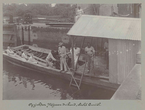 Superintendent Nijssen diving, Augusta Curiel, 1900 - 1913 Canvas Print