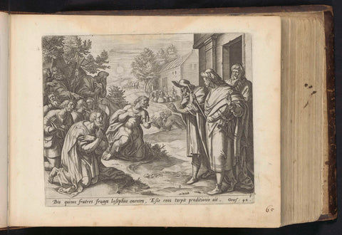 Jozef's brothers kneel before Joseph, anonymous, Michiel Coxie (I), 1646 Canvas Print