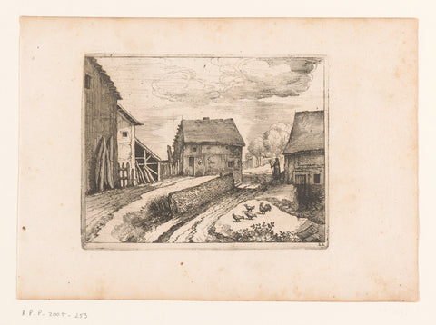 Farmyard with chickens, Matthäus Merian (I), 1620 Canvas Print