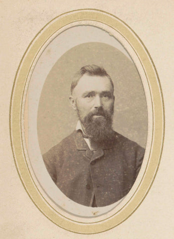 Portrait of a man with a beard, anonymous, c. 1860 - c. 1900 Canvas Print