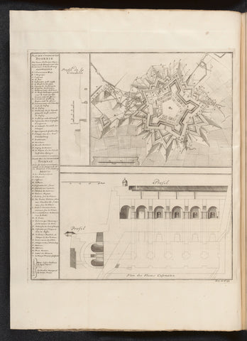 Plan of the citadel of Tournai, 1709, anonymous, 1729 Canvas Print