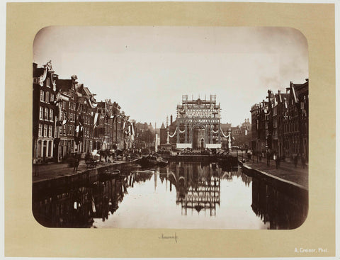 Nieuwmarkt and Kloveniersburgwal, 1879, Albert Greiner, 1879 Canvas Print