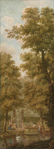 Three wall hangings with a Dutch landscape, Jurriaan Andriessen (attributed to), 1776 Canvas Print