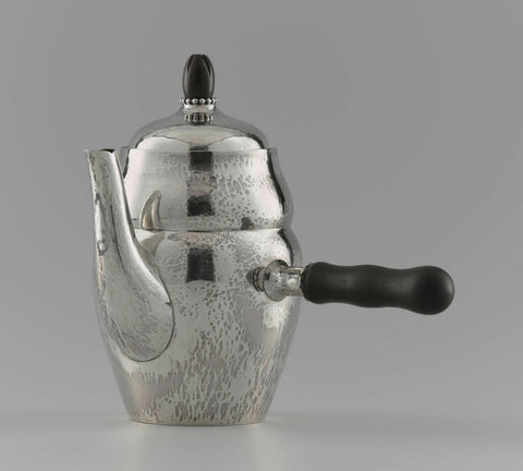 Coffee pot made of silver with ebony handle, Georg Jensen, 1918 Canvas Print