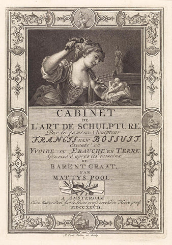 Title page with references to the arts, Matthijs Pool, 1727 Canvas Print