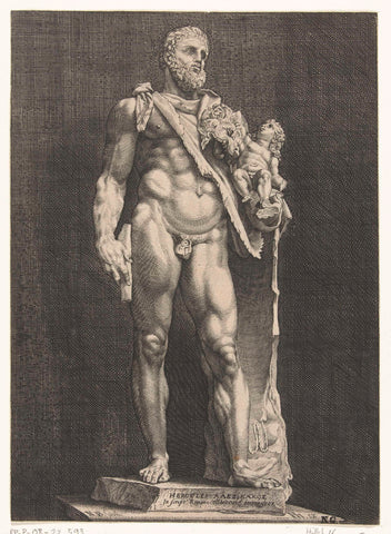 Hercules and Telephos, Nicolaes de Bruyn, after c. 1592 - in or after c. 1605 Canvas Print