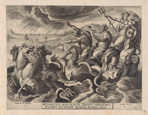 Water, Antonie Wierix (II), 1565 - before 1604 Canvas Print