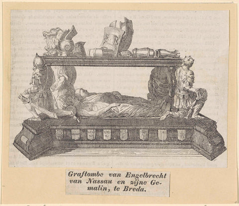 Tomb monument for Engelbrecht II, count of Nassau-Dillenburg-Breda, 1504, anonymous, 1600 - 1699 Canvas Print