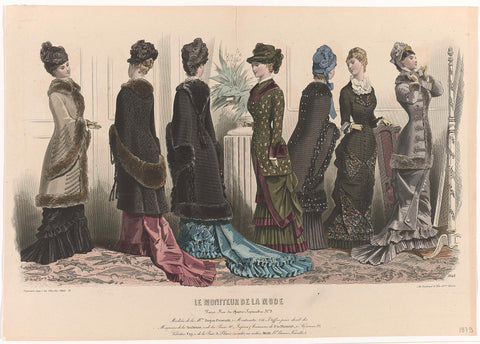 Le Moniteur de la Mode, 1879, No. 1648 : Modèles de la M.on Degon-Pointud (...), Edouard Tailland, 1879 Canvas Print