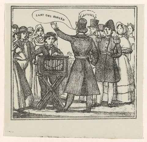 Let us sing, anonymous, 1845 Canvas Print