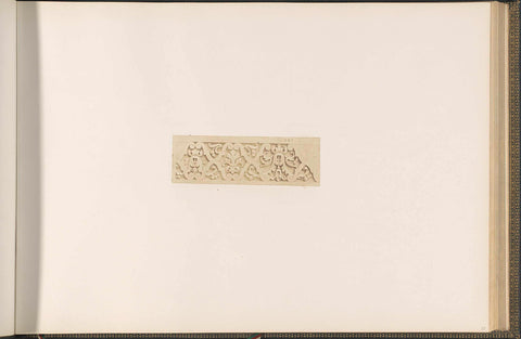 Plaster model for a façade decoration of the Bibliothèque Impériale of the Palais du Louvre, Édouard Denis Baldus, c. 1855 - c. 1857 Canvas Print