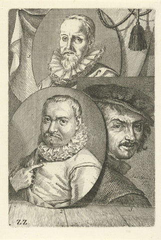 Portraits of Aart Jansz. Druyvestein, Roelant Savery and Frans Hals, Jan l'Admiral, 1764 Canvas Print