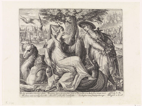 Azië, Crispijn van de Passe (I), 1589 - 1611 Canvas Print