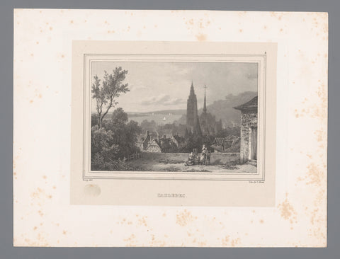 View of Caudebec-en-Caux, Isodore-Laurent Deroy, 1829 - 1831 Canvas Print