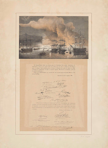 Bombardment of Algiers, 1816, Petrus Johannes Schotel, 1866 Canvas Print