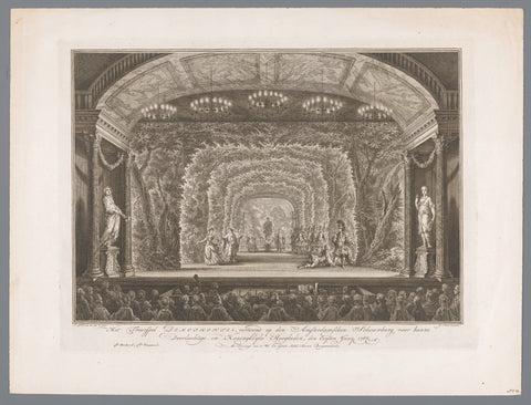 Theatrical performance in the Amsterdam Theatre for the Princely Couple, Simon Fokke, 1773 Canvas Print