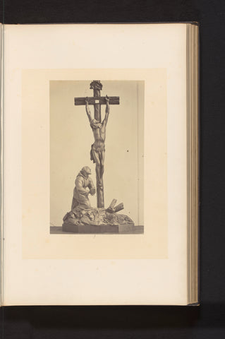 Crucifix of palm wood from the collection of C.J. Vervloet in Brussels, exhibited at an exhibition on religious objects from the Middle Ages and Renaissance in 1864 in Mechelen, Joseph Maes, 1864 Canvas Print