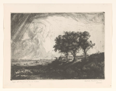 The three trees, Lars-Erik Husberg, 1949 Canvas Print