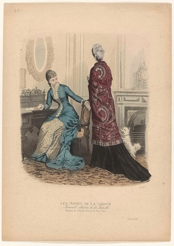 Les Modes de la Saison, Journal illustré de la Famille, 1880, 10th year, No. 577, anonymous, 1880 Canvas Print