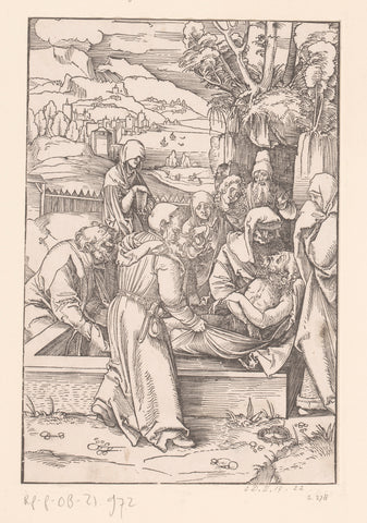 Entombment of Christ, anonymous, Hans Schäufelein, 1506 - 1507 Canvas Print