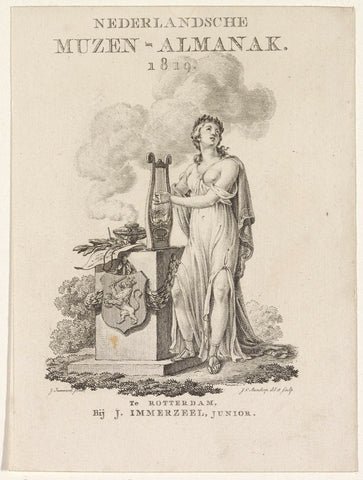 Title page for: Nederlandsche Muzen-Almanak 1829, Johannes Christiaan Bendorp, 1829 Canvas Print