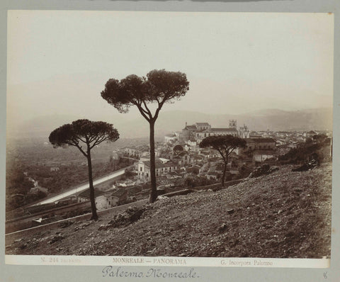 N. 244 Palermo Monreale panorama, Giuseppe Incorpora, c. 1893 - c. 1903 Canvas Print