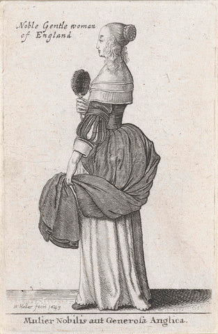 Mulier Nobilis aut Generosa Anglica / Noble Gentle woman of England, Wenceslaus Hollar, 1643 Canvas Print